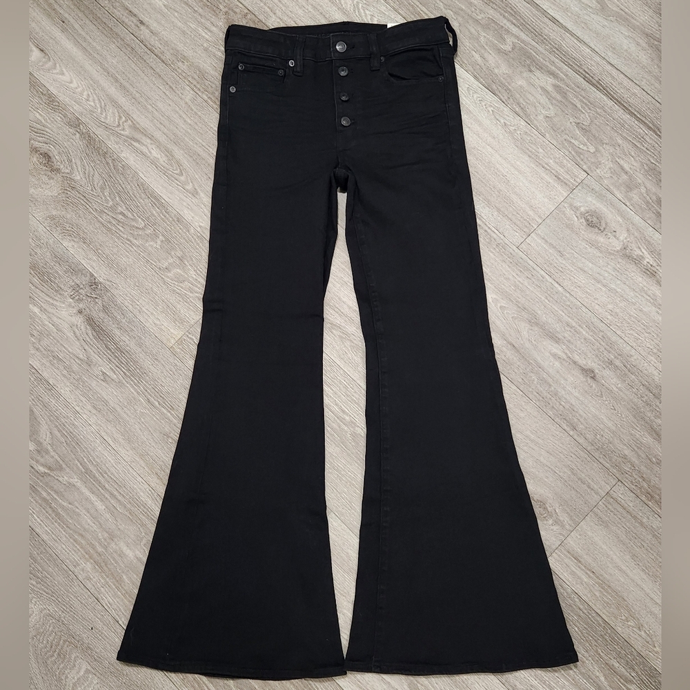 American Eagle Black Festival Flare Jeans Bell Bottom Jeans